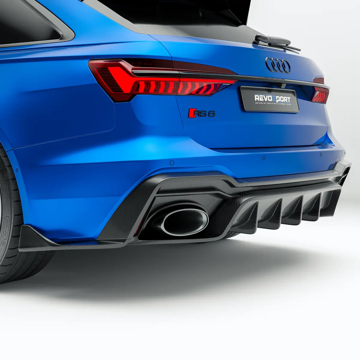 Audi Rs6 C8 Carbon Fiber Rear Diffuser 1