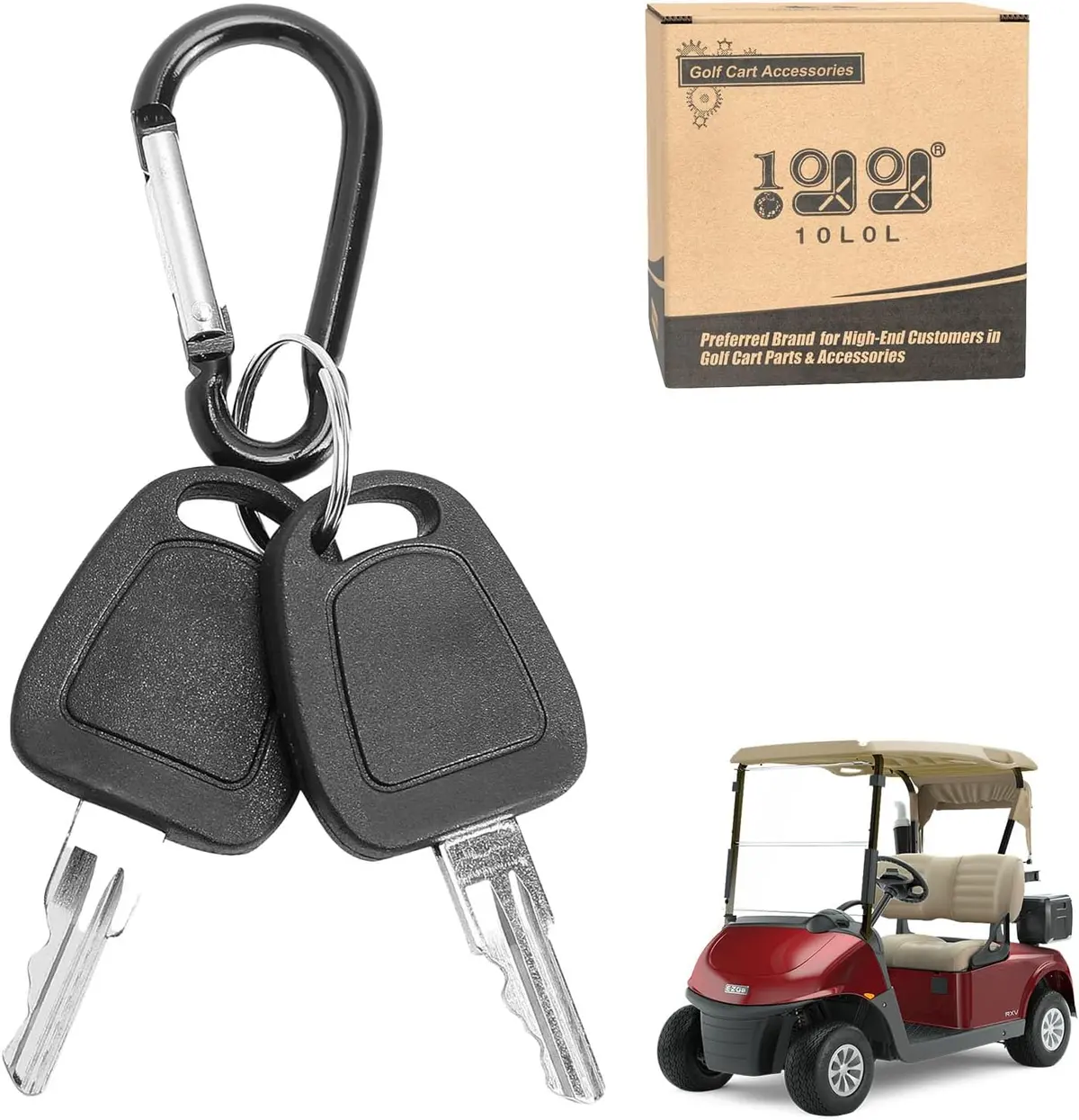 2Pcs Universal Golf Cart Ignition Keys For Ezgo 1982-Up Electric And Gas 1