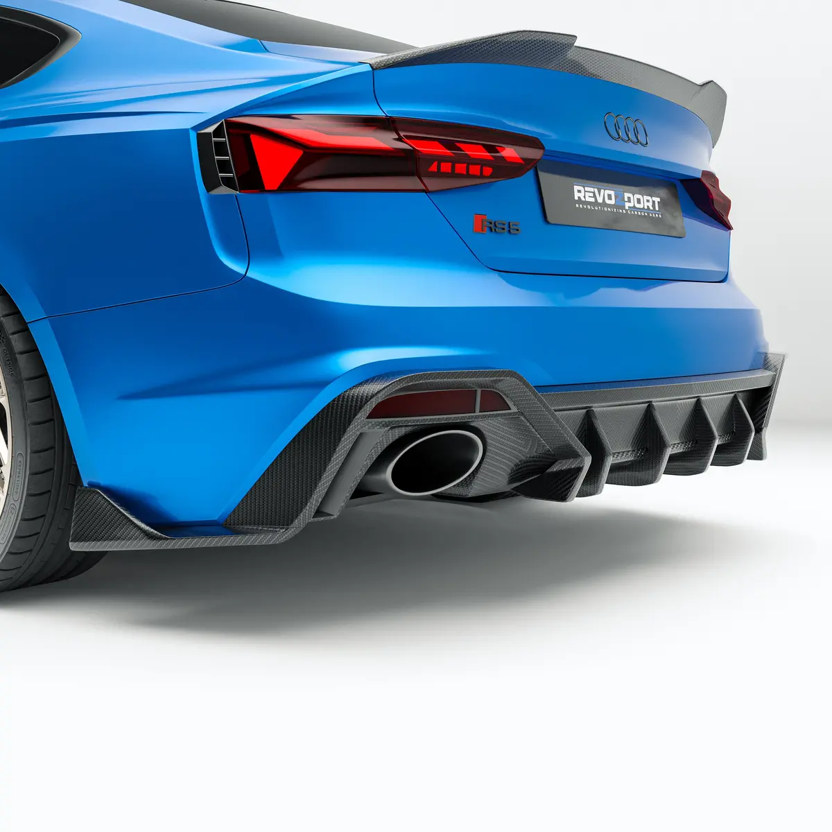 Audi Rs5 B9.5 Facelift Sportback Carbon Fiber Rear Diffuser 1