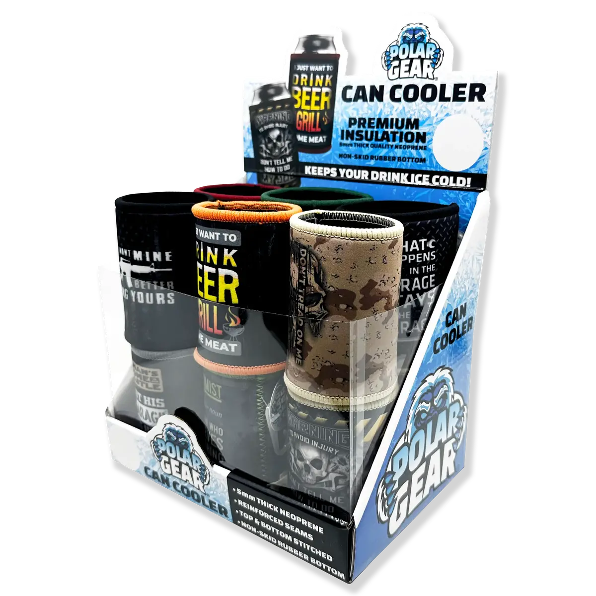 Neoprene Can & Bottle Cooler - 12 Pieces Per Retail Ready Display 23738 1