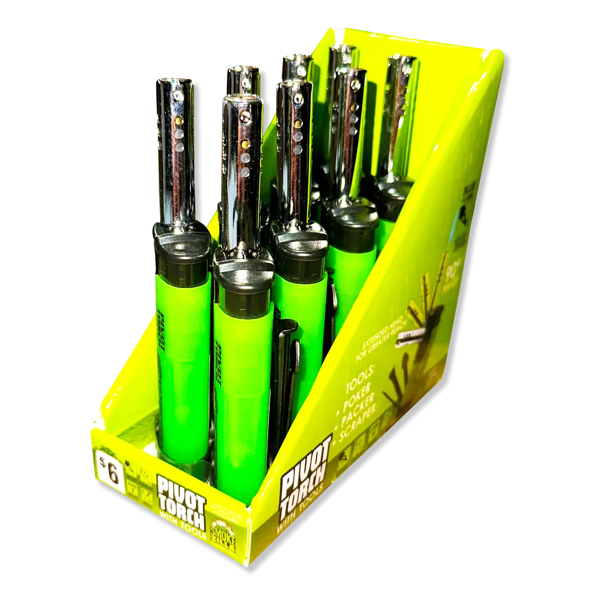 Pivot Head Torch Lighter With Tools - 8 Pieces Per Retail Ready Display 41487 1