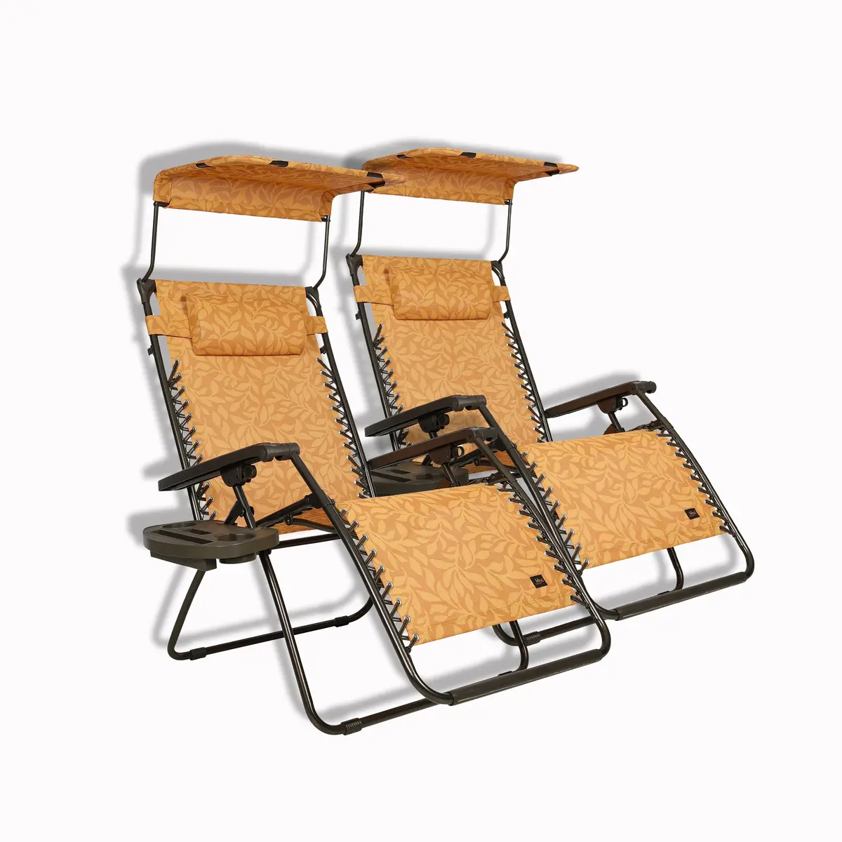 Bliss Hammocks Gravity Free Chair Bundle | 2 X 30" Wide W/ Drink Tray & Canopy 1