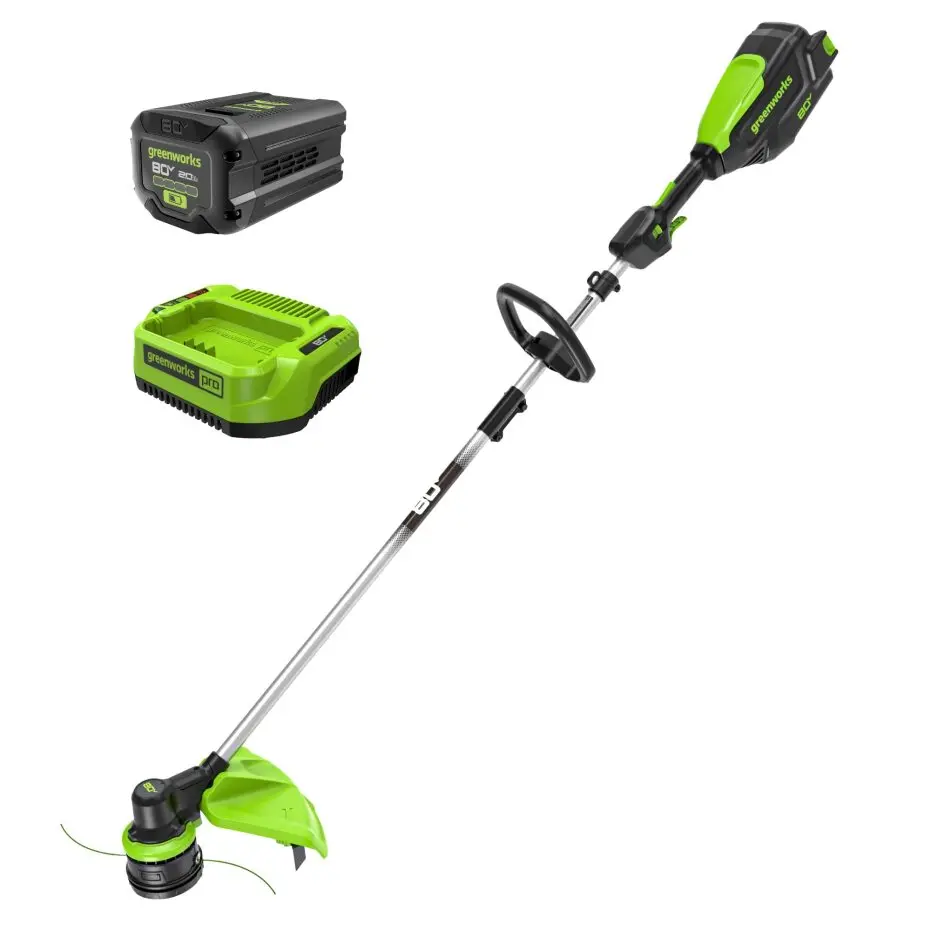 80V 16" Front Mounted String Trimmer, 2.0Ah Battery And Charger Included 1