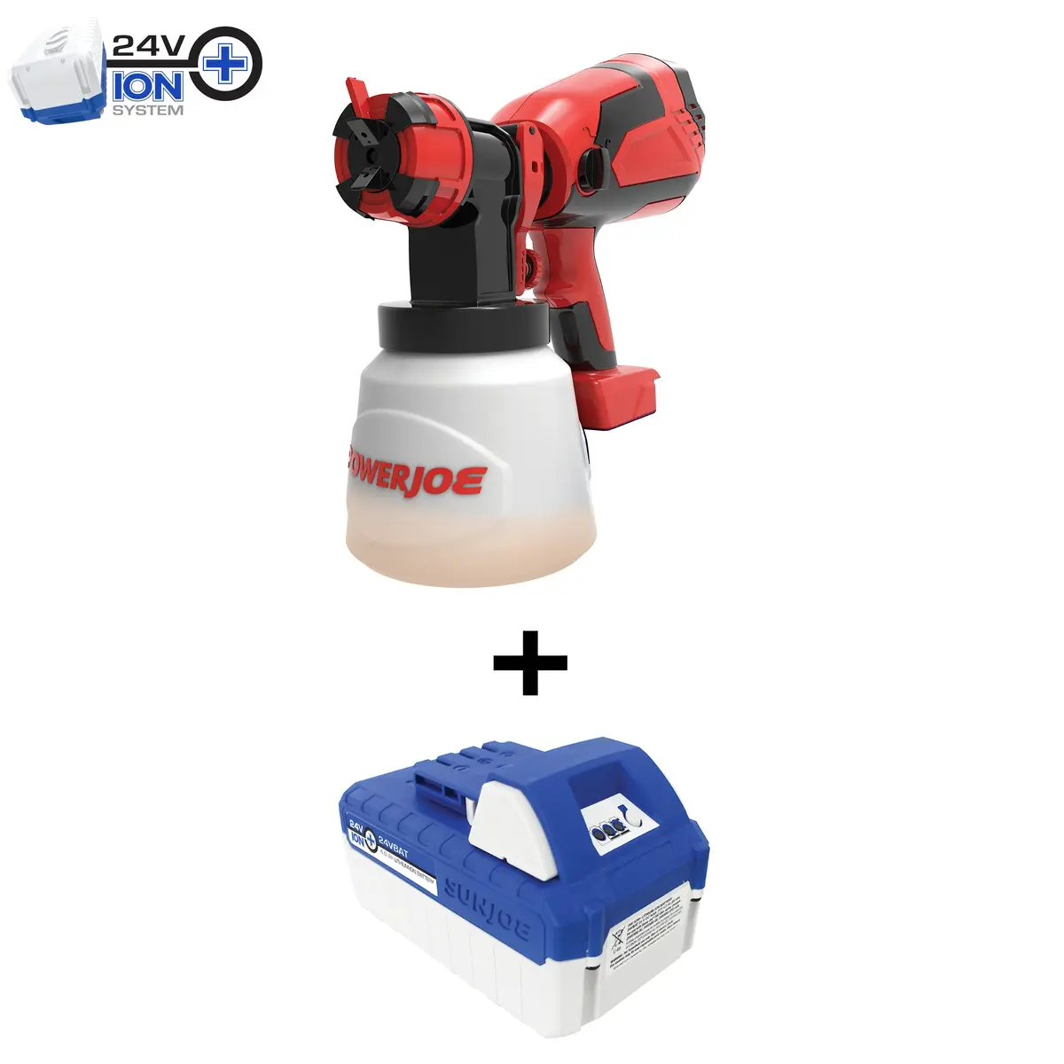 Sun Joe 24V-Ps1 24-Volt* Ionmax Cordless Hvlp Handheld Paint Sprayer Kit | 3 Spray Patterns | W/ 4.0-Ah Battery + Charger 1