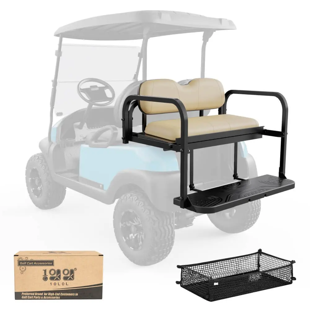Golf Cart Flip Back Seat Kit For Club Car Precedent, Tempo, Onward, Deluxe Seat And Backrest - 10L0l 2