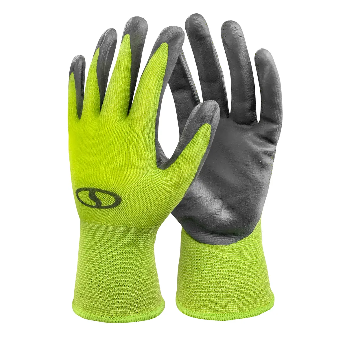 Sun Joe Ggnp-S3 Nitrile-Palm Reusable/Washable Gloves For Gardening, Diy Work, Cleaning, And More | Tactile | One Size Fits Most | 3-Pack (Green) 2