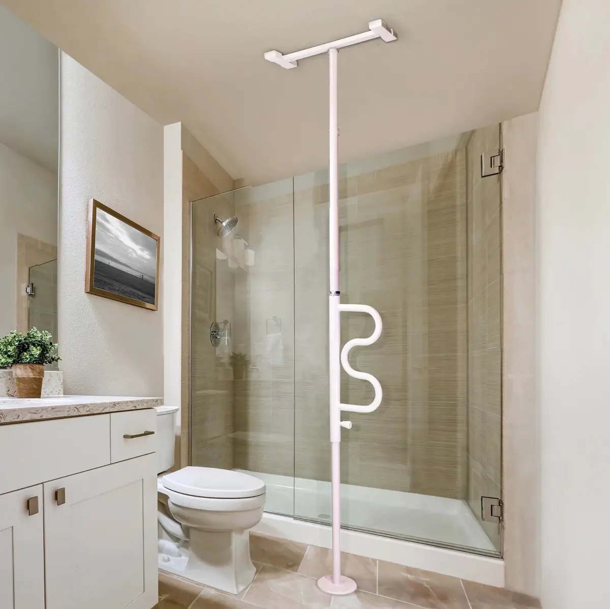 Wonder Pole (Security Pole With Curved Grab Bar) 1
