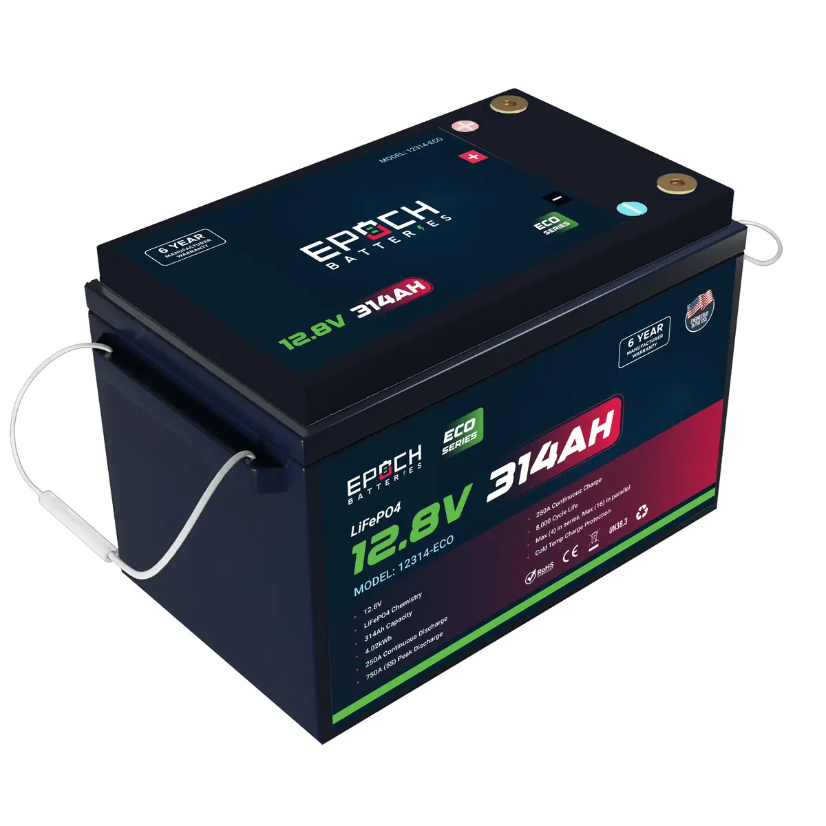 12V 314Ah (4.02Kwh) - Eco Series Lifepo4 Battery 1