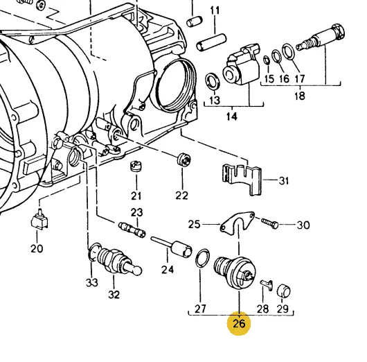 126 270 91 79 - Automatic Gearbox Vacuum (Black Top) Modulator - 4 Speed 83 To 95 2