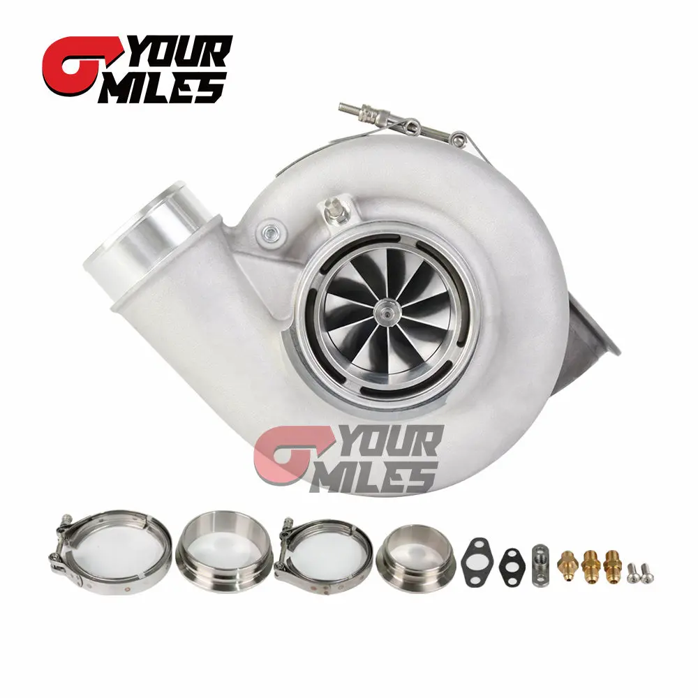 Yourmiles S42-1200 Compact Dual Ball Bearing System Turbocharger Point Milled Wheel T4 1.15/1.25 0.85/1.01/1.15/1.28 Dual V-Band Housing 4