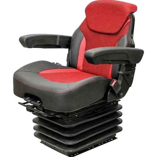 12V Heavy Duty Tractor Excavator Back Hoe Loader Seat W/ Air Suspension 1