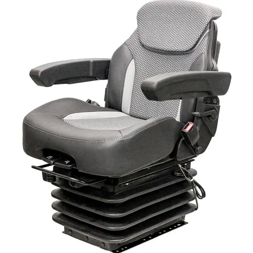 12V Heavy Duty Tractor Excavator Back Hoe Loader Seat W/ Air Suspension 1