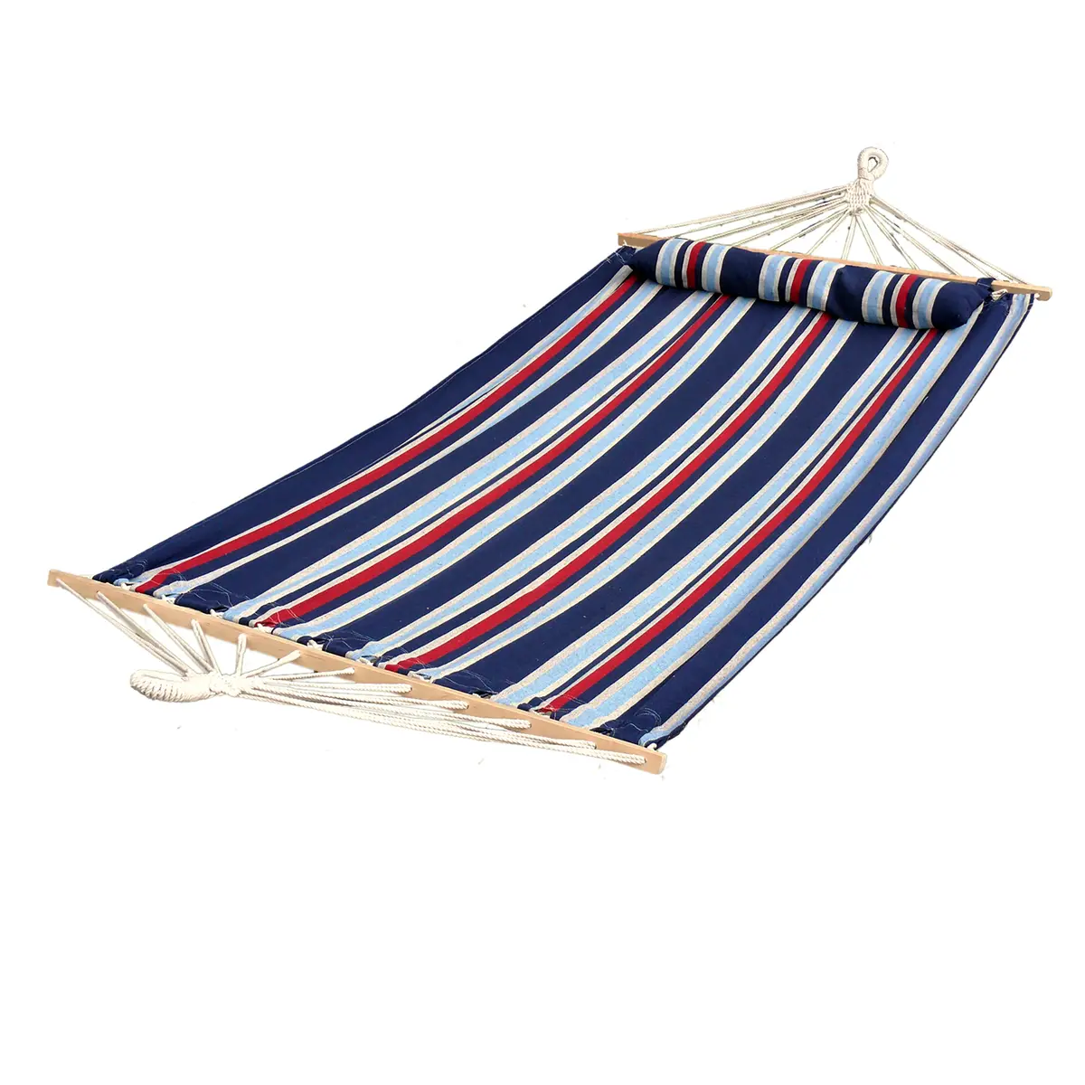 Bliss Hammocks Bh-404C Caribbean Hammock W/ Pillow & Hanging Hardware | 48-In. Wide | 265 Lb. Capacity (Patriot) 1