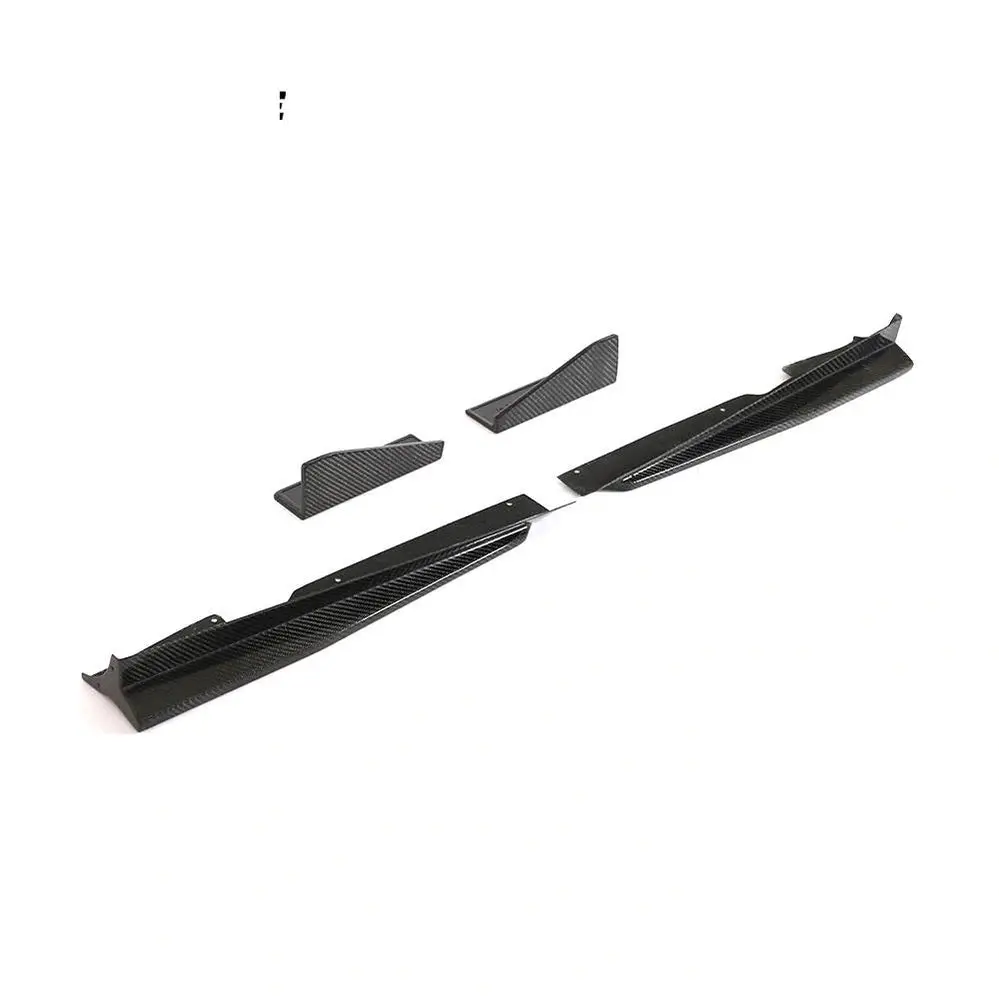 Ame Motorsport Carbon Fiber Side Skirts Extensions Lips For Audi Tts Ttrs Tt Sline 2015 - 2018 Car Bodykit Bumper Splitters 1
