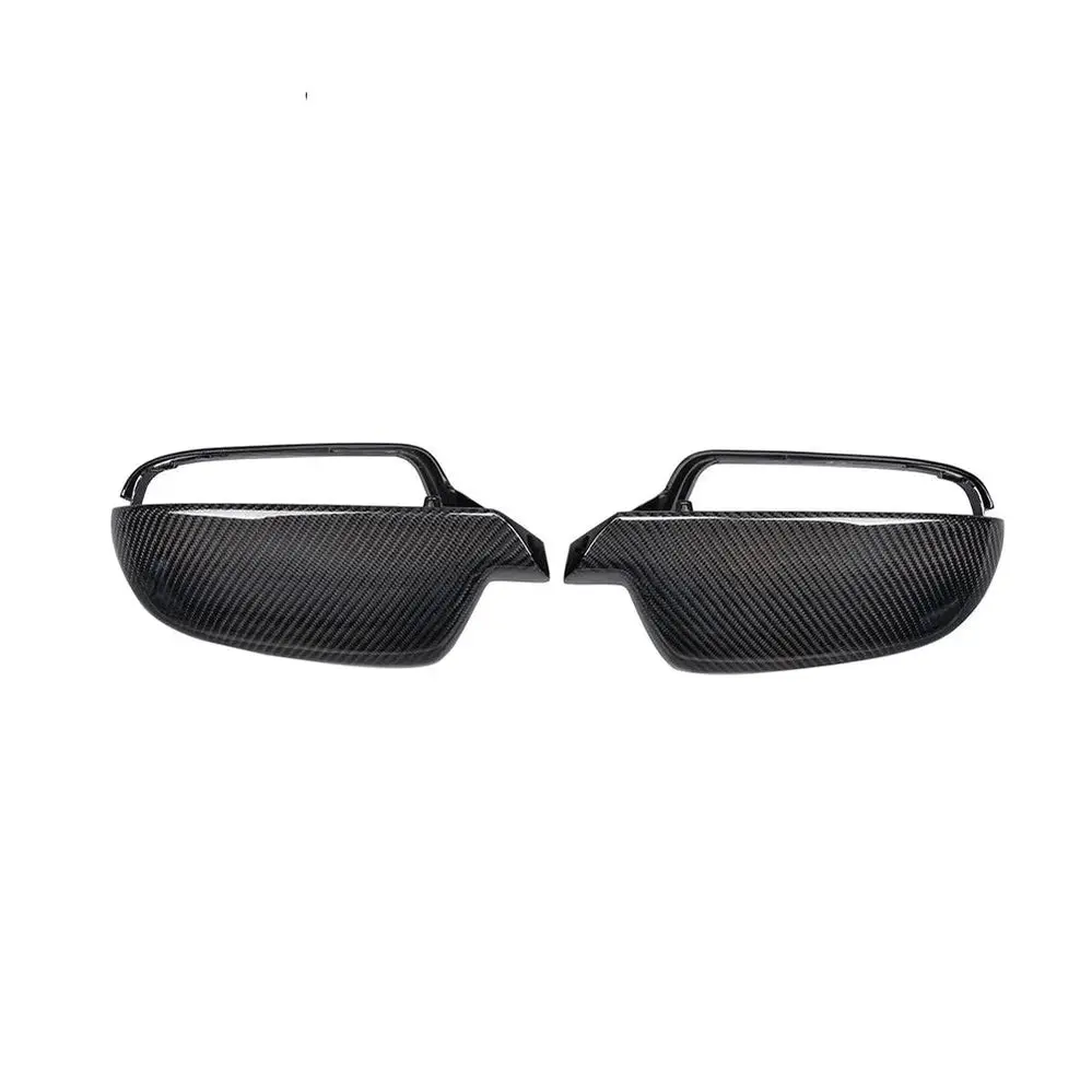 Ame Motorsport Carbon Fiber Replacement Style Car Side Mirror Covers Trim For Audi A4 B9 2013 - 2015 A5 2010 - 2015 Without Side Assist Holes 1