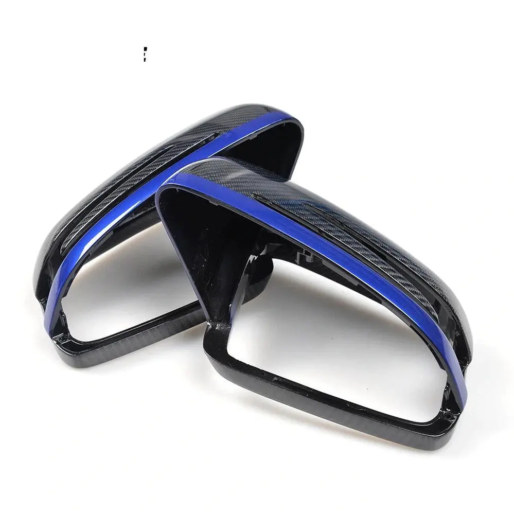 Ame Motorsport Blue W212 Carbon Fiber Led Side Mirror Cover For Mercedes E-Class W212 12-16 1