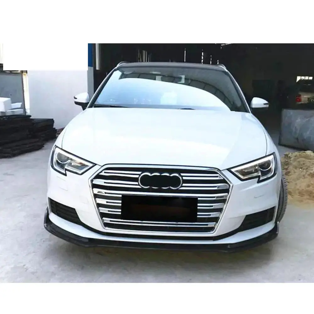 Ame Motorsport For Audi A3 Base Hatchback 17-20 Carbon Fiber Front Bumper Lip Spoiler Body Kit 1