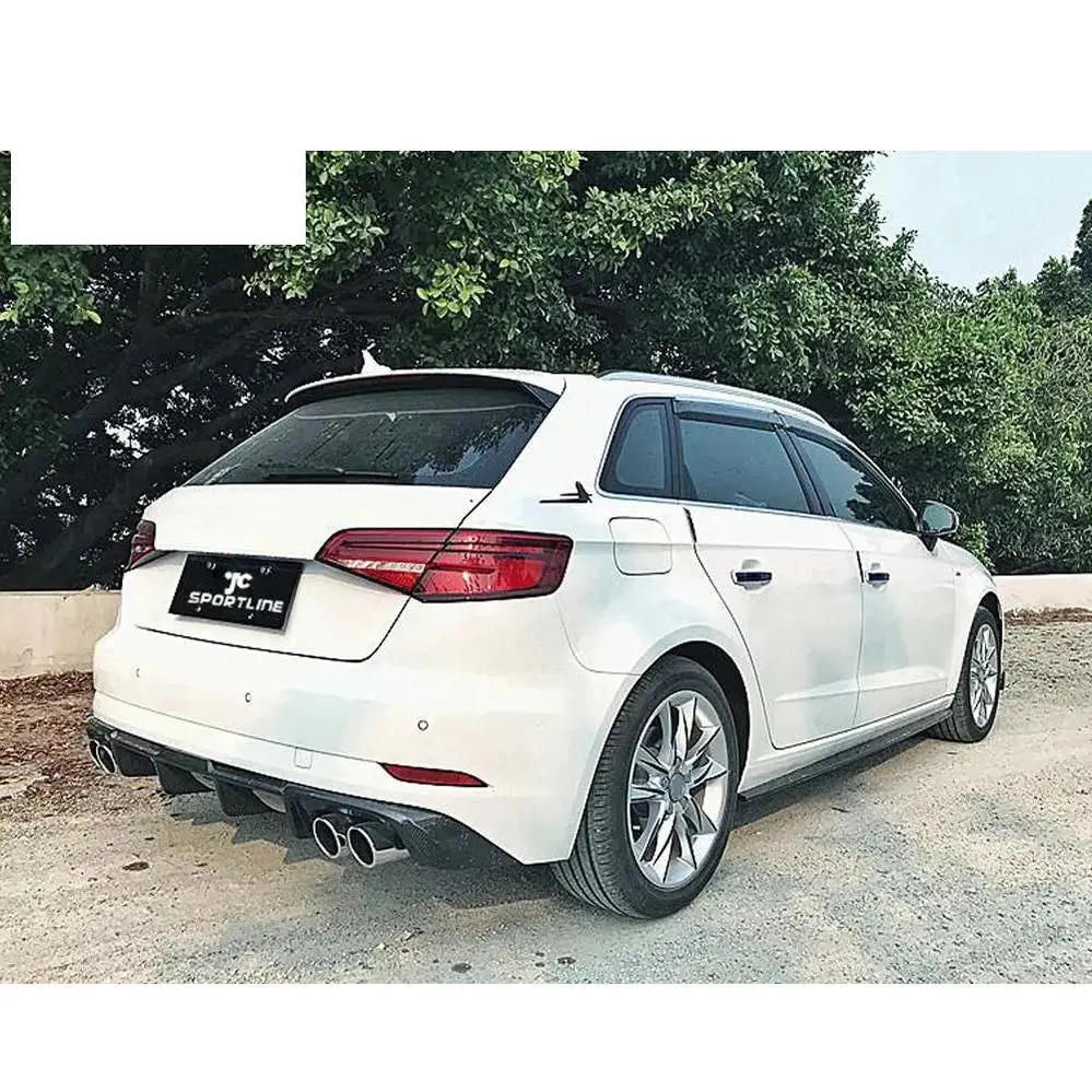 Ame Motorsport Fit For Audi A3 Hatchback 17-20 Side Skirts Extension Lip Body Kit Carbon Fiber 1