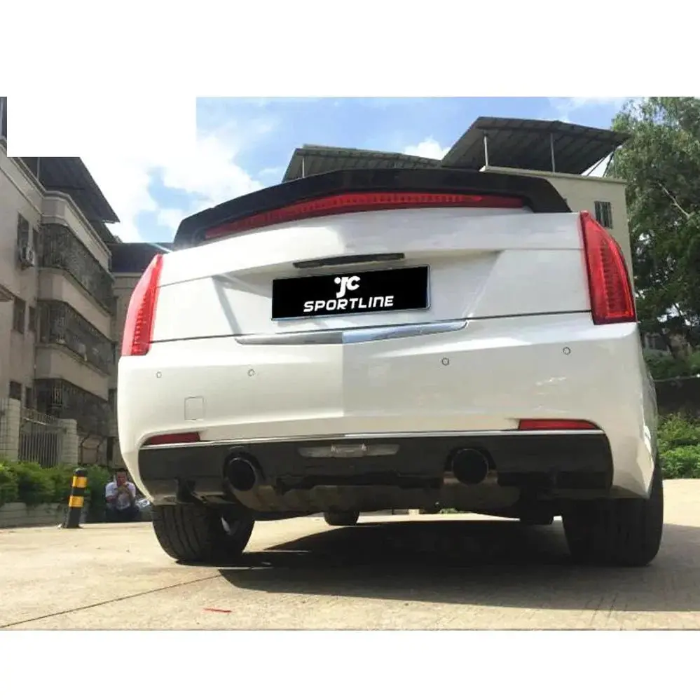 Ame Motorsport Carbon Fiber Ats Rear Diffuser Lip For Cadillac Ats Base Coupe 2-Door 14-19 1