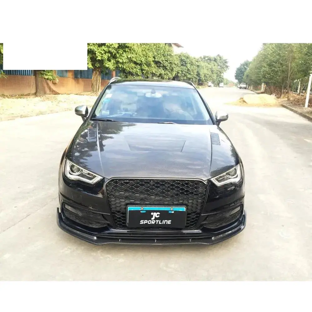 Ame Motorsport Carbon Fiber Front Bumper Lip Chin Fit For Audi A3 S Line Hatchback 2014-2015 1