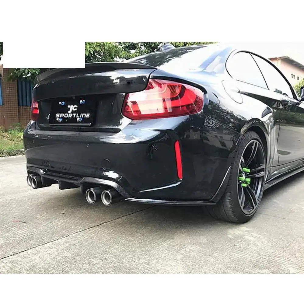 Ame Motorsport Rear Bumper Diffuser Spoiler Chin Fit For Bmw M2 Coupe 2016-2020 Carbon Fiber 1