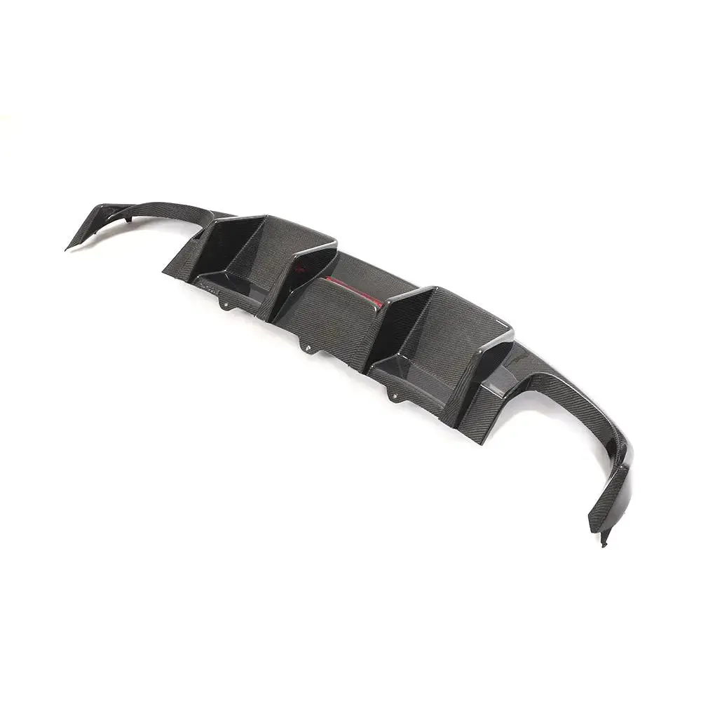 Ame Motorsport Carbon Fiber Rear Bumper Diffuser With Led Light For Audi A4 S4 Base Sedan 4-Door 2008-2012 2