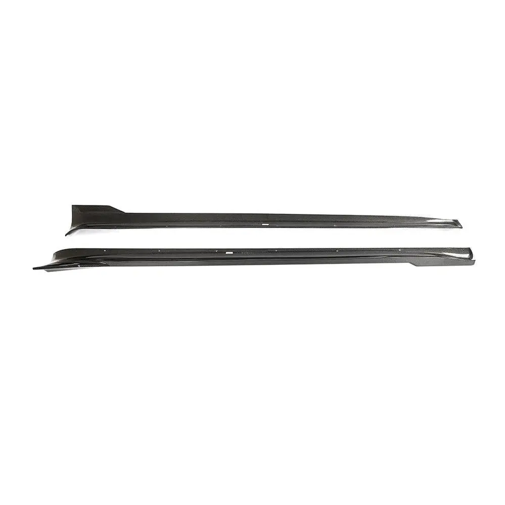 Ame Motorsport Carbon Fiber Side Skirts Extensions For Tesla Model S Plaid 2021-2023 1