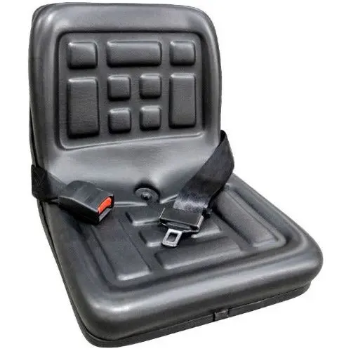 16" Narrow Flip Style Compact Tractor Seat W/ Seat Belt 1