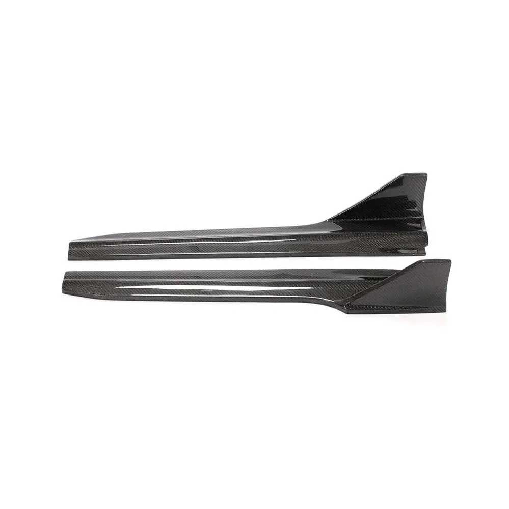 Ame Motorsport Carbon Fiber Side Skirts Extension For Audi A4 S-Line S4 Sedan 4-Door 2020-2021 1