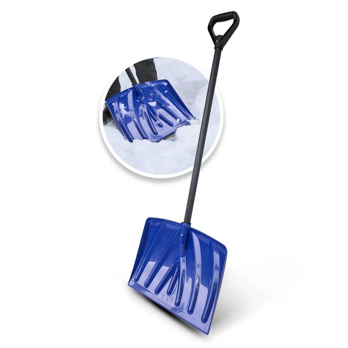 Snow Joe Snj18pm-Pro 18-Inch Combination Snow Shovel/Pusher | W/ Wear Strip, Deep Blade, Steel Ribbed Shaft, & D-Grip Handle | 51-Inch Handle | Retail Ready 1