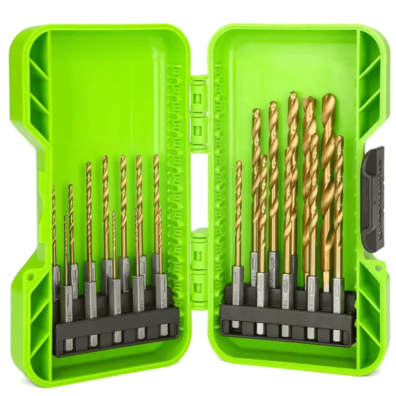 22 Pc Titanium Drilling Bit Set 1