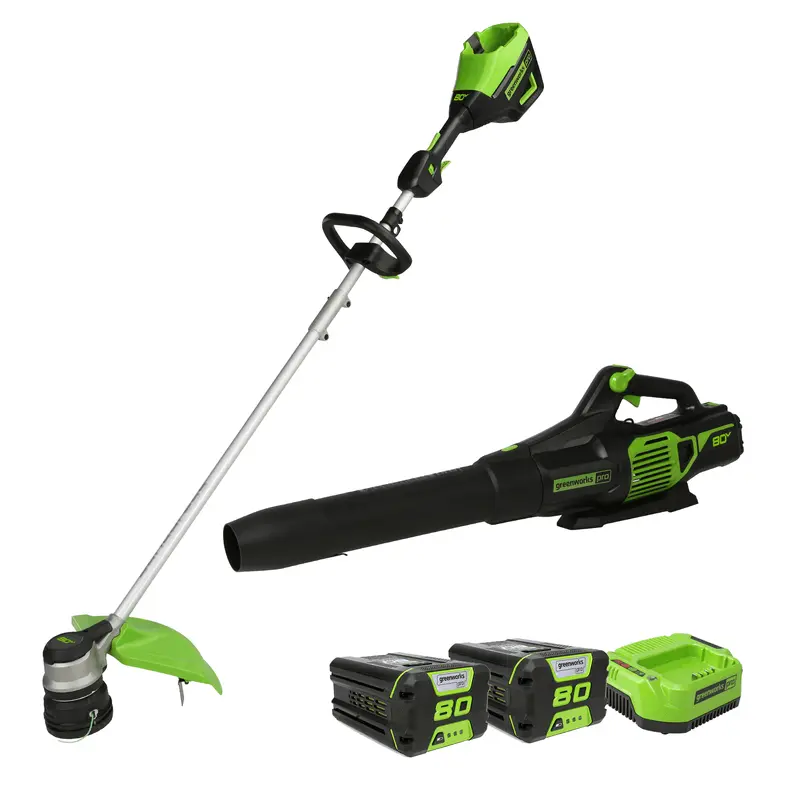 80V 16" Trimmer & Blower With (2) 2.0Ah Batteries And Charger Included 1