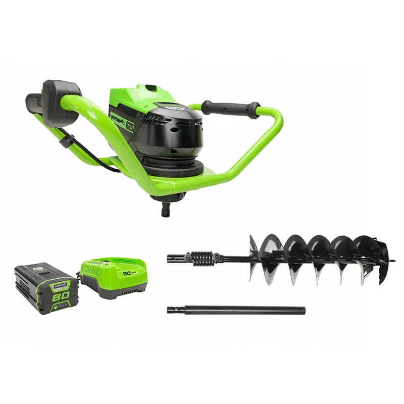 80V Earth Auger Powerhead With Auger Bit, 18” Extender, 4.0Ah Battery And Charger Included 1
