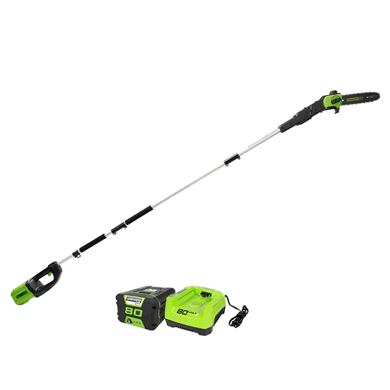 80V Cordless 10" Brushless Pole Saw, 2.0Ah Battery & Charger Included 1