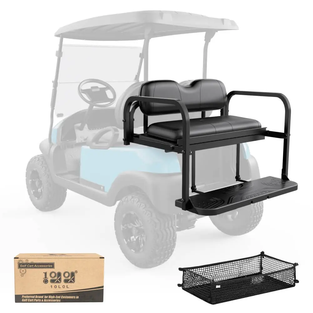 Golf Cart Flip Back Seat Kit For Club Car Precedent, Tempo, Onward, Deluxe Seat And Backrest - 10L0l 1