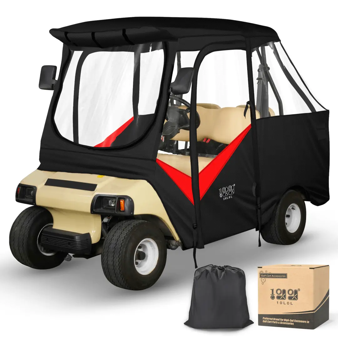 10L0l 4 Passenger Golf Cart Enclosures For Club Car Ds - 4-Sided Weather Protection 2