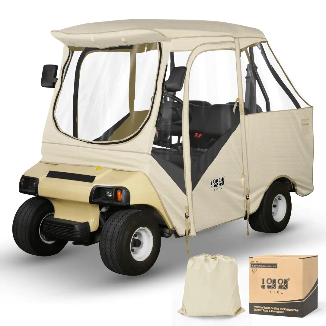 10L0l 4 Passenger Golf Cart Enclosures For Club Car Ds - 4-Sided Weather Protection 4