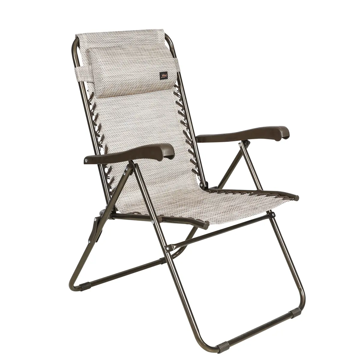 Bliss Hammocks Gfc-612-S Reclining Sling Chair W/ Pillow | 26-In. Wide | Weather & Rust Resistant | 275 Lb. Capacity (Sand) 2