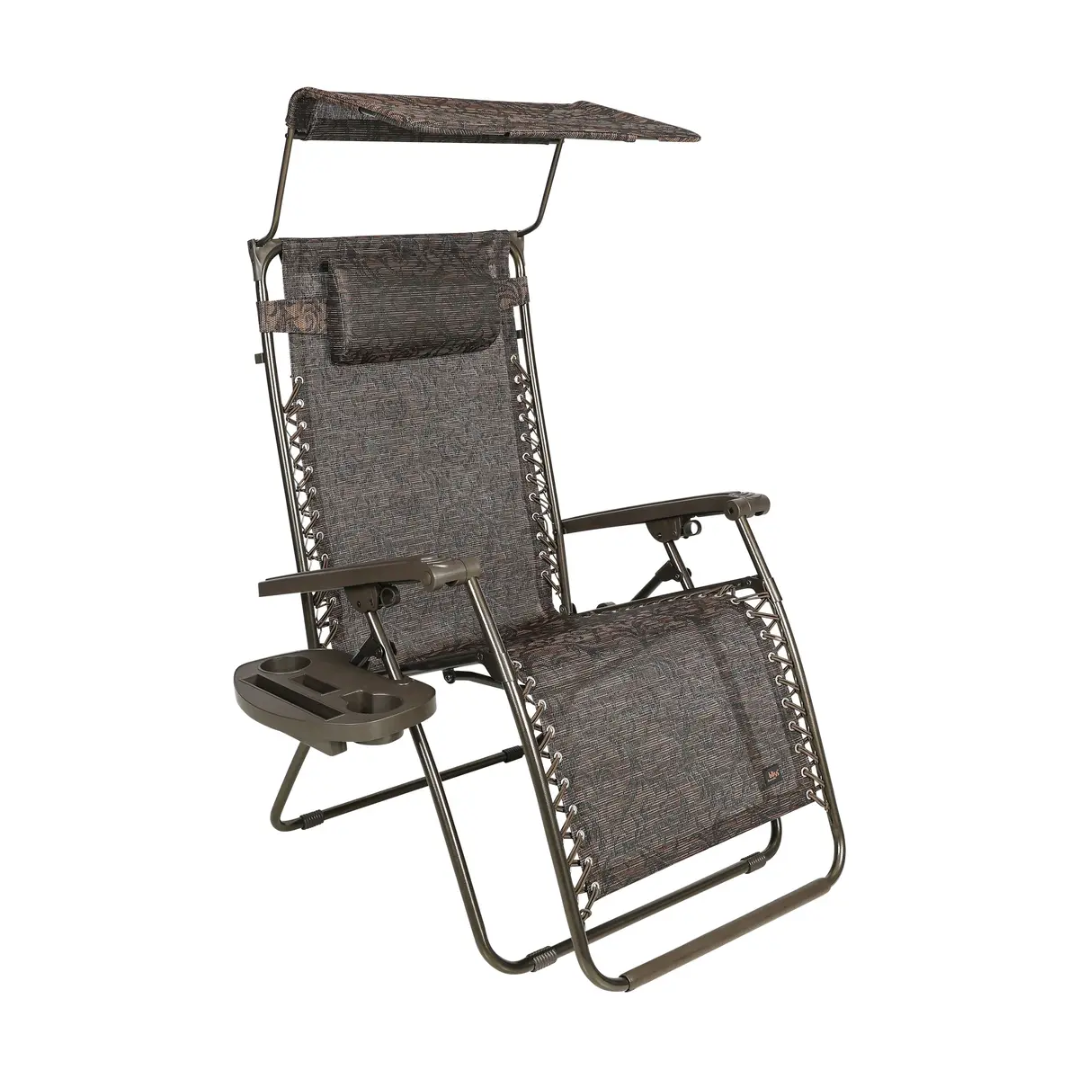 Bliss Hammocks Gfc-435Wjr Gravity Free Chair W/ Canopy , Drink Tray, & Pillow | 30-In. Wide Xl | Weather & Rust Resistant | 360 Lb. Capacity 1