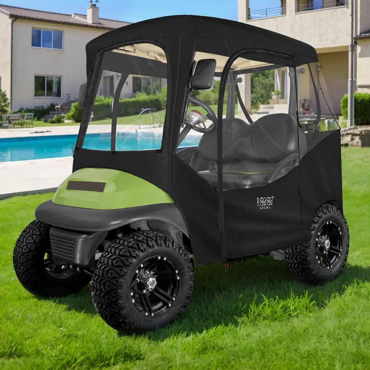 2 Passenger Golf Cart Cover & Enclosure Waterproof For Club Car Ds Precedent - 10L0l 2