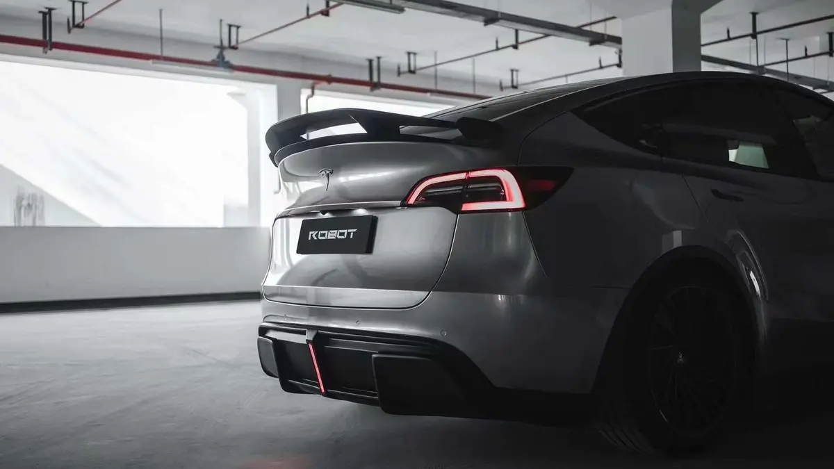 Robot "Crypton" Rear Diffuser For Tesla Model Y - Carbon Fiber Or Frp 1