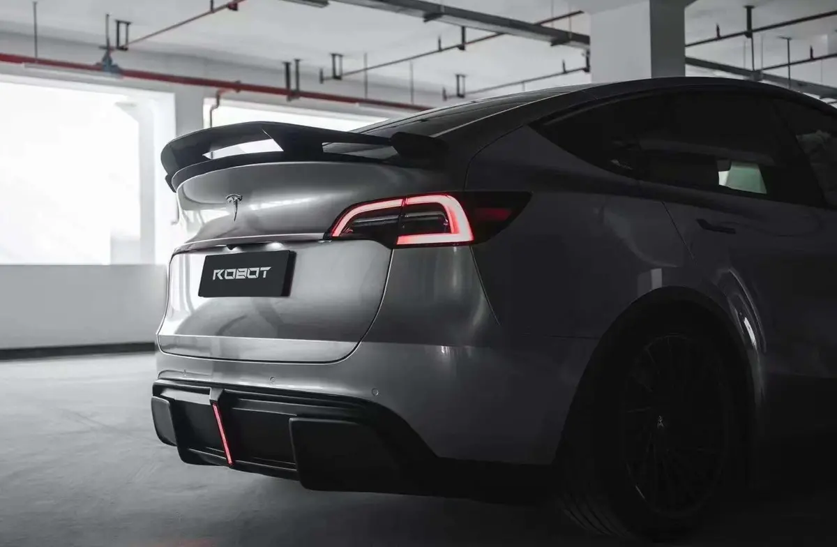 Robot "Starship" Rear Spoiler Wing For Tesla Model Y - Carbon Fiber Or Frp 1