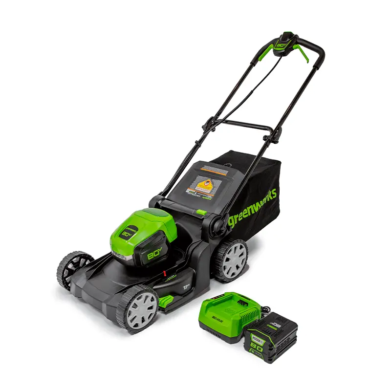 80V 17" Brushless Lawn Mower, 2.0Ah Battery And Charger Included 1