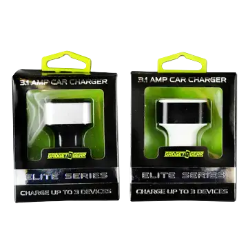 Car Charger Elite 3 Port Usb 3.1 Amp - 2 Pieces Per Pack 20761 1