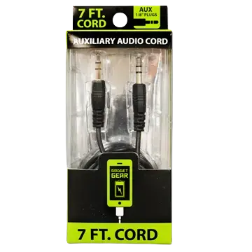 Auxiliary Audio Cable 7Ft - 3 Pieces Per Pack 21070 1