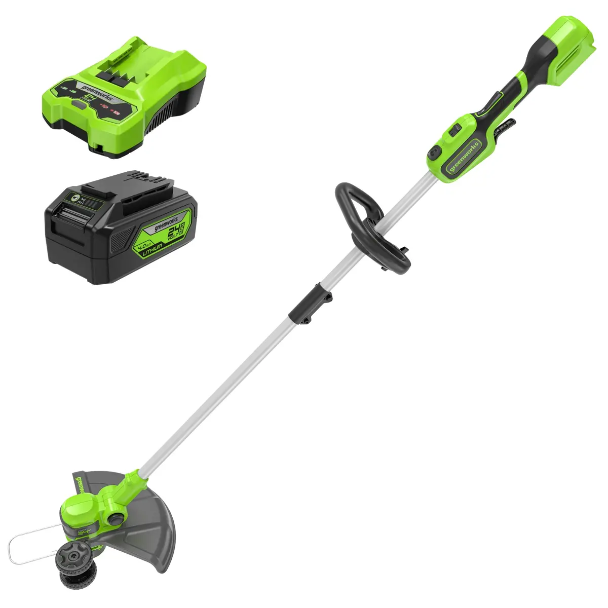 24V 13" Cordless Battery String Trimmer,  4.0Ah Battery And Charger Included 1