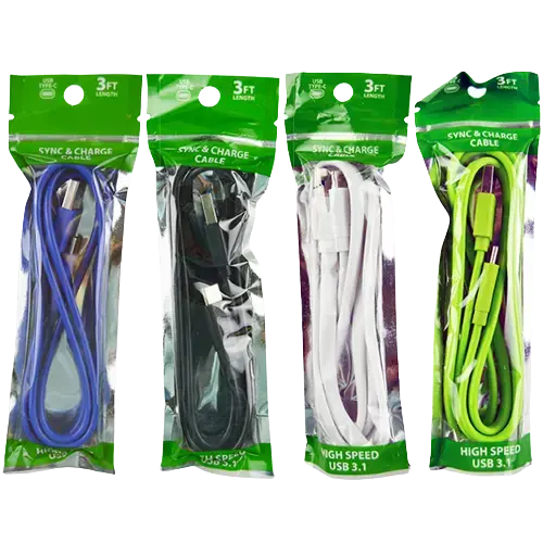 Charging Cable Usb 3.1 To Usb-C 3Ft - 20 Pieces Per Pack 21742 1