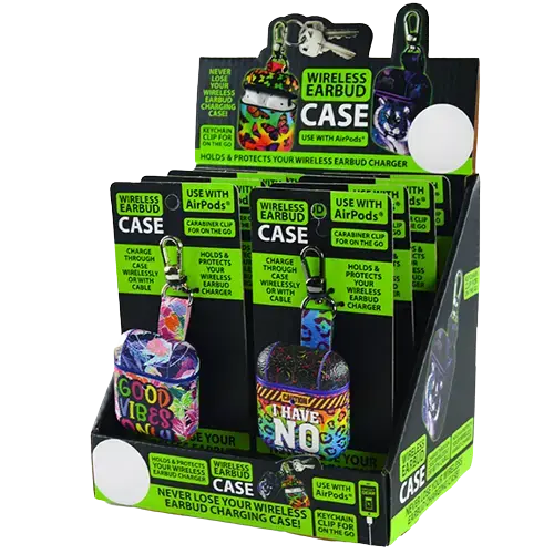 Earbud Case With Clip Key Chain - 8 Pieces Per Retail Ready Display 21763 1
