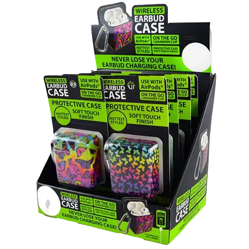 Earbud Case With Carabiner Clip - 8 Pieces Per Retail Ready Display 21785 1