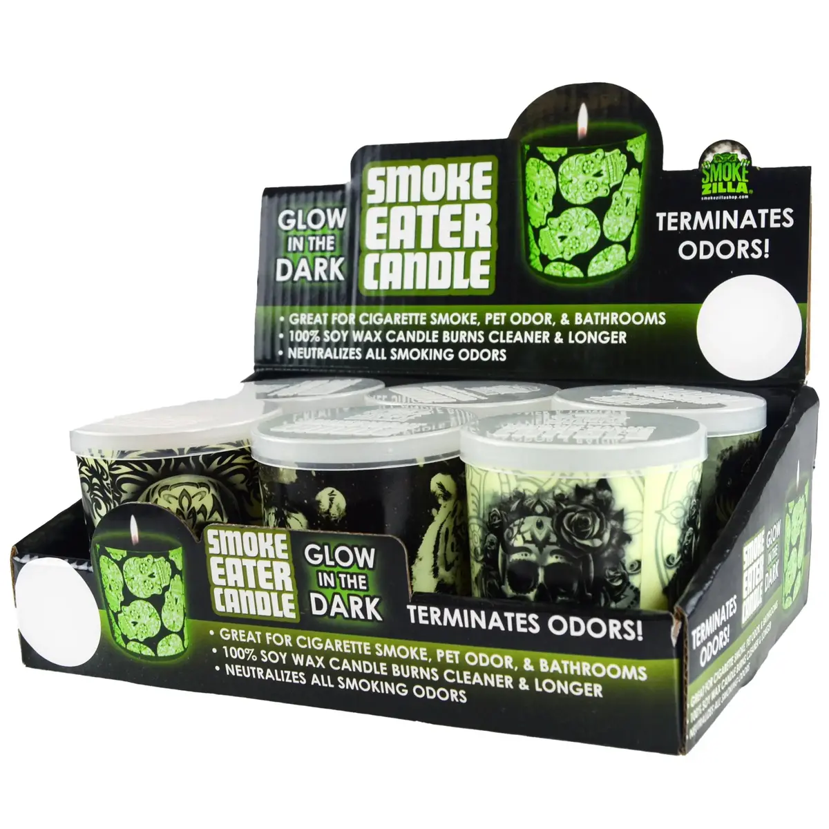 Glow In The Dark Smoke Eater Candle - 6 Pieces Per Retail Ready Display 21873 1
